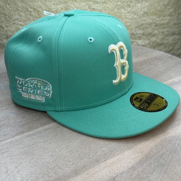 Boston Red Sox New Era Mint Green Hat 2004 World Series Patch Size 7 3/4 Rare - Picture 14 of 15